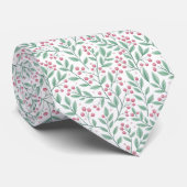 Col cravate motif rose de Noël (Roulé)