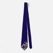 Col cravate Navy classique avec base florale vinta (Devant)