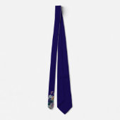 Col cravate Navy classique avec base florale vinta (Dos)