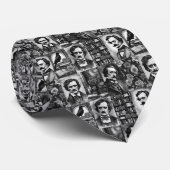 Col cravate noir et blanc Edgar Allan Poe (Roulé)