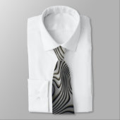 Col cravate noir et blanc style abstrait impressio (Attaché)