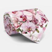 Col cravate orchidée rose (Roulé)