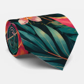 Col cravate orchidée tropicale de luxe (Roulé)