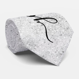 Col cravate pailleté argent personnalisé