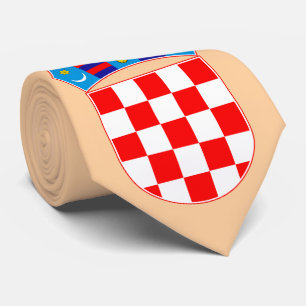 Col cravate patriotique aux armoiries croates