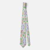 Col cravate pour hommes motif plan architectural (Devant)