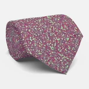 Col cravate professionnel iridescent rose pailleté