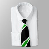 Col cravate rayé motif vert et noir (Attaché)