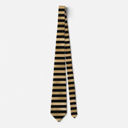 Col cravate rayé noir et or pour homme
