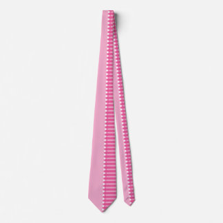 Col cravate rayé rose | Rose pâle classique et bla