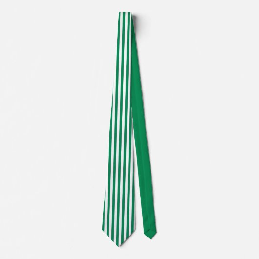 Col cravate rayé vert et blanc (Devant)