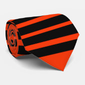 Col cravate rayée sauvage (orange brique) (Roulé)