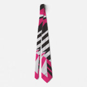 Col cravate rose et blanc accrocheur (Dos)