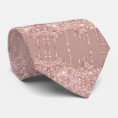 Col cravate rose gold pailleté (Roulé)