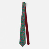 Col cravate rouge vert et bleu (Devant)