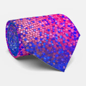 Col cravate sequins Bleu et Rose (Roulé)