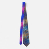 Col cravate sequins Bleu et Rose (Dos)