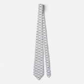 Col cravate simple logo affaires gris argent (Devant)
