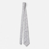 Col cravate simple logo affaires gris argent (Dos)