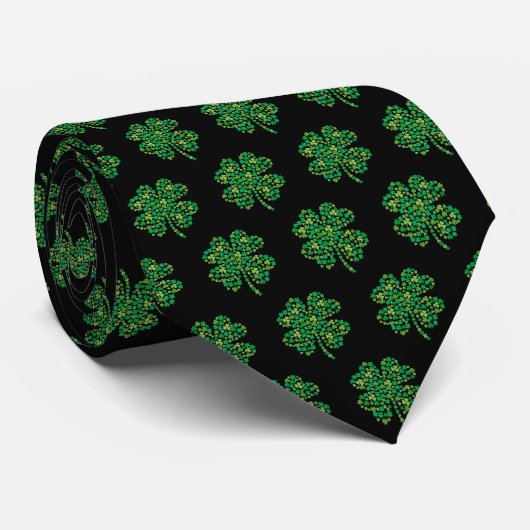 Col cravate St. Patrick's Clover pour hommes (Roulé)
