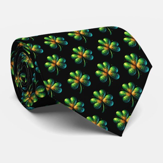 Col cravate St. Patrick's Clover pour hommes (Roulé)