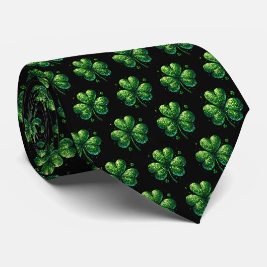 Col cravate St. Patrick's Clover pour hommes (Roulé)