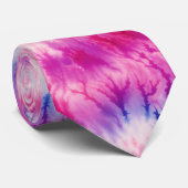 Col cravate tie dye rose et violet rétro (Roulé)