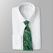Col cravate vert émeraude paillettes or (Attaché)