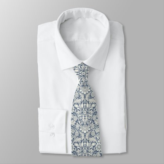 Col cravate William Morris Bleu "Tournesol" (Attaché)