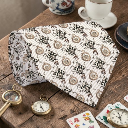 Col cravate Wonderland motif classique