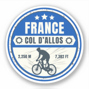 Col d'Allos, Franse Alpen fietstoer Sticker