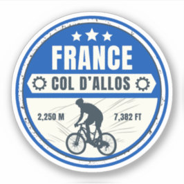 Col d'Allos, Franse Alpes fietstocht Sticker