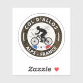 Col d'Allos, Franse Alpes fietstocht Sticker (Vel)