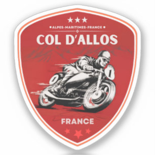 Col d'Allos, Franse Alpes motortocht Sticker