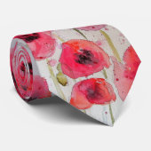 Col de cravate pour homme à motif de fleurs de coq (Roulé)