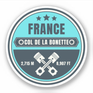 Col de la Bonette Franse Alpen motortour Sticker