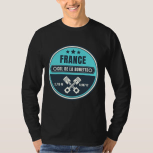 Col de la Bonette Franse Alpes motorfiets tour T-shirt