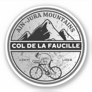 Col de la Faucille Franse Alpes fietstocht Sticker