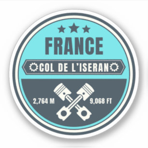 Col de l'Iseran Franse Alpen motortour Sticker