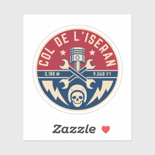 Col de l'Iseran Franse Alpes motorfiets tour Sticker (Vel)