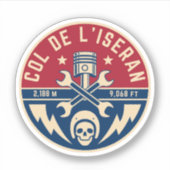 Col de l'Iseran Franse Alpes motorfiets tour Sticker (Voorkant)