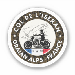 Col de l'Iseran Franse Alpes motorfiets tour Sticker
