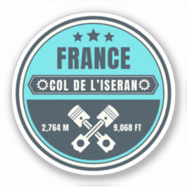 Col de l'Iseran Franse Alpes motorfiets tour Sticker