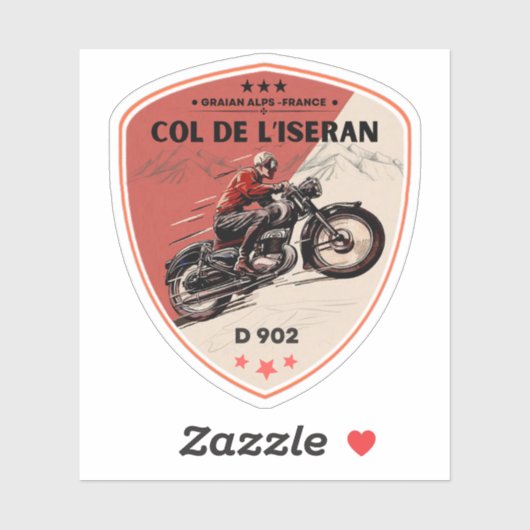 Col de l'Iseran Franse Alpes motorfiets tour Sticker (Vel)