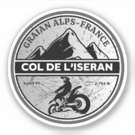 Col de l'Iseran Franse Alpes motorfiets tour Sticker