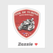 Col de turini, Alpes Maritimes motorfiets sticke Sticker (Vel)