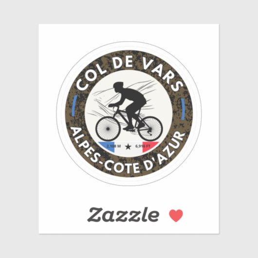 Col de Vars Franse Alpes fietstocht Sticker (Vel)