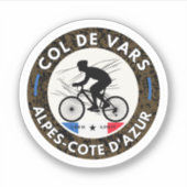 Col de Vars Franse Alpes fietstocht Sticker (Voorkant)