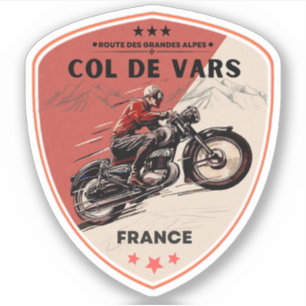 Col de Vars Franse Alpes motortocht Sticker