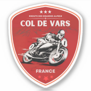 Col de Vars Franse Alpes motortocht Sticker